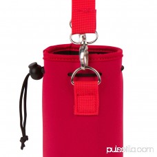 Neoprene Water Bottle or Flask Carrier Holder (32 ounces or 1-1.5 Liter) w/ Adjustable Shoulder Strap by Made Easy Kit